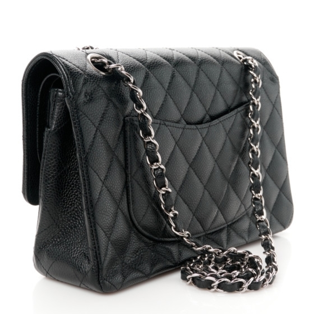 Chanel Classic Double Flap Quilted Caviar Jumbo Bag - Picture 2 of 11